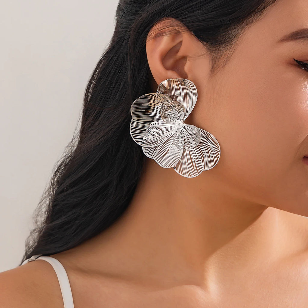 Elegant Gold Blossom Studs