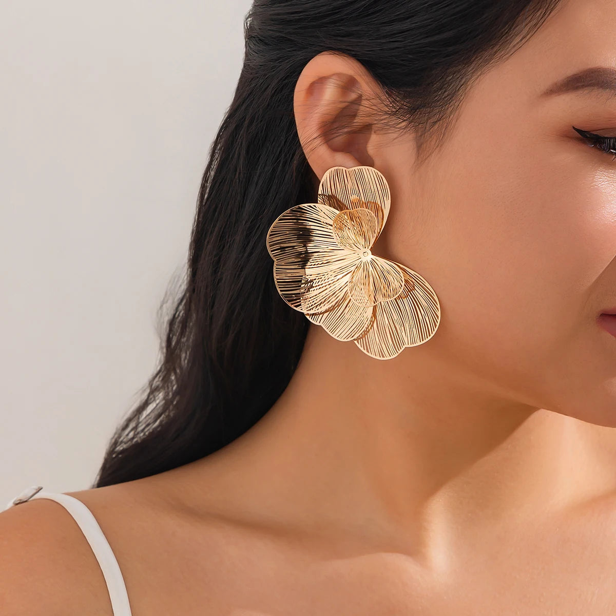Elegant Gold Blossom Studs