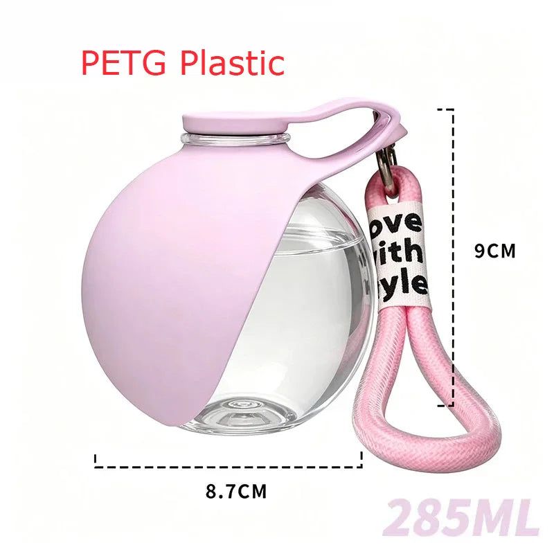 Portable 285ml Dog Water Bottle – Travel Drink Dispenser & Bowl 🐶💧