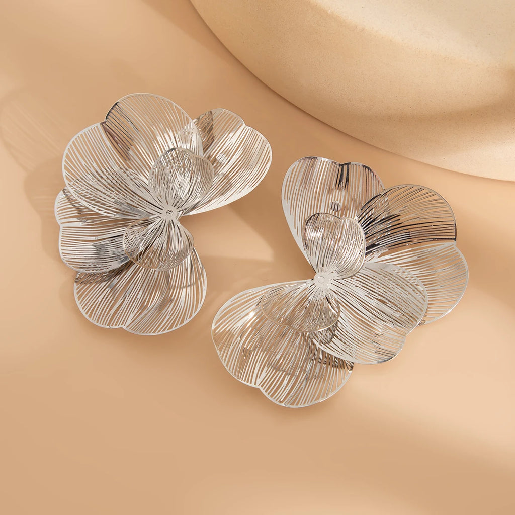 Elegant Gold Blossom Studs